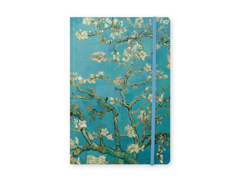 Cuaderno de tapa blanda A5 , Almendro en flor, Vincent van Gogh