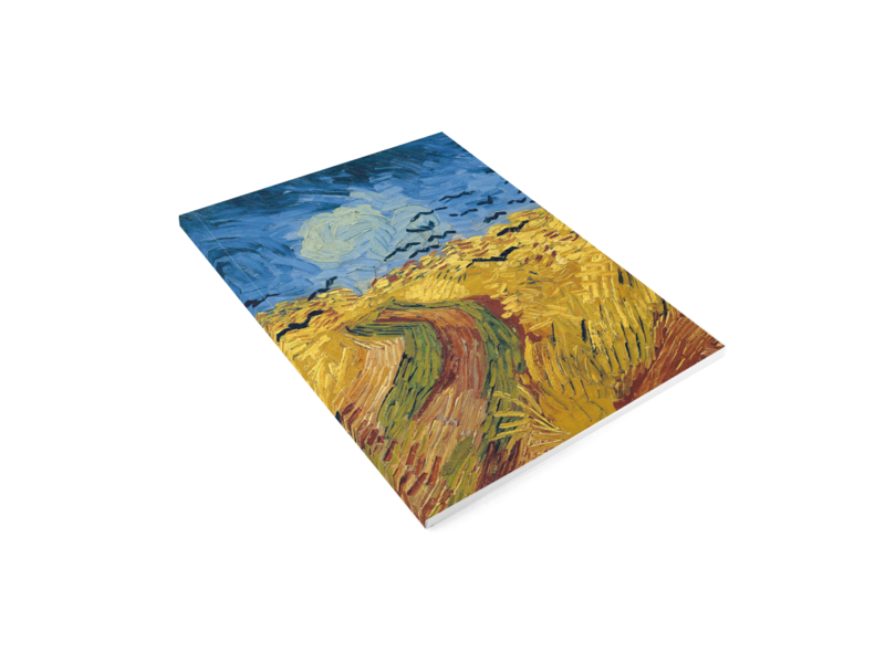 Cuaderno de dibujo de tapa blanda, Trigal con cuervos, Vincent van Gogh, Auvers-sur-Oise