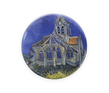Taschen spiegel Ø 80 mm, Kirche in Auvers-sur-Oise, Van Gogh