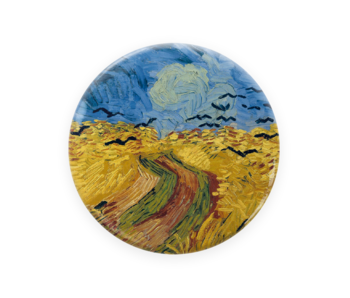 Espejo de bolsillo,  Ø 80 mm,  Trigal con cuervos, Vincent van Gogh