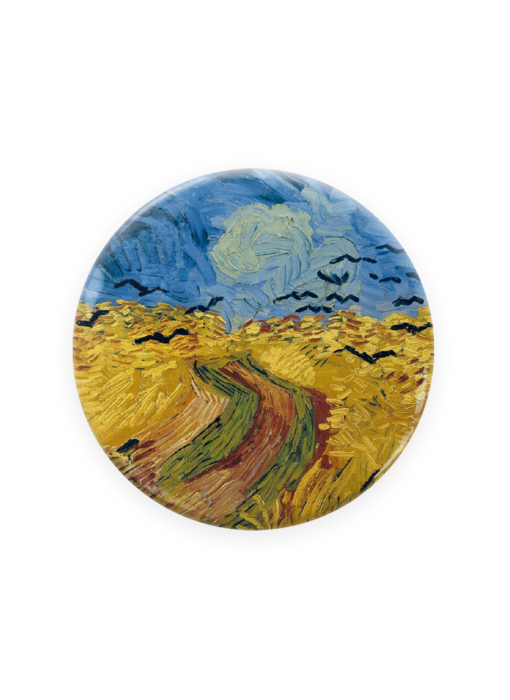Espejo de bolsillo,  Ø 80 mm,  Trigal con cuervos, Vincent van Gogh