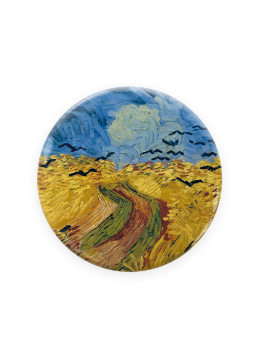 Miroir de poche,  Ø 80mm, Van Gogh, Champ de blé avec corbeaux