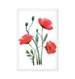 Magnet de réfrigérateur, Coquelicots