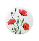 Miroir de poche,  Ø 80mm, Coquelicots