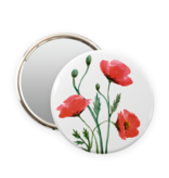 Pocket Mirror W, Ø 80 mm, Poppies