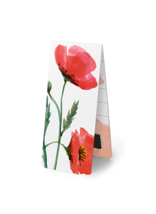 Marque-page magnétique, Coquelicots