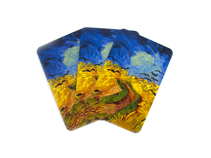 Jugando a las cartas, Trigal con cuervos, Vincent van Gogh, Auvers-sur-Oise