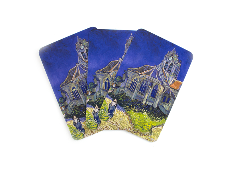 Cartes à jouer,  Van Gogh Église d'Auvers sur Oise