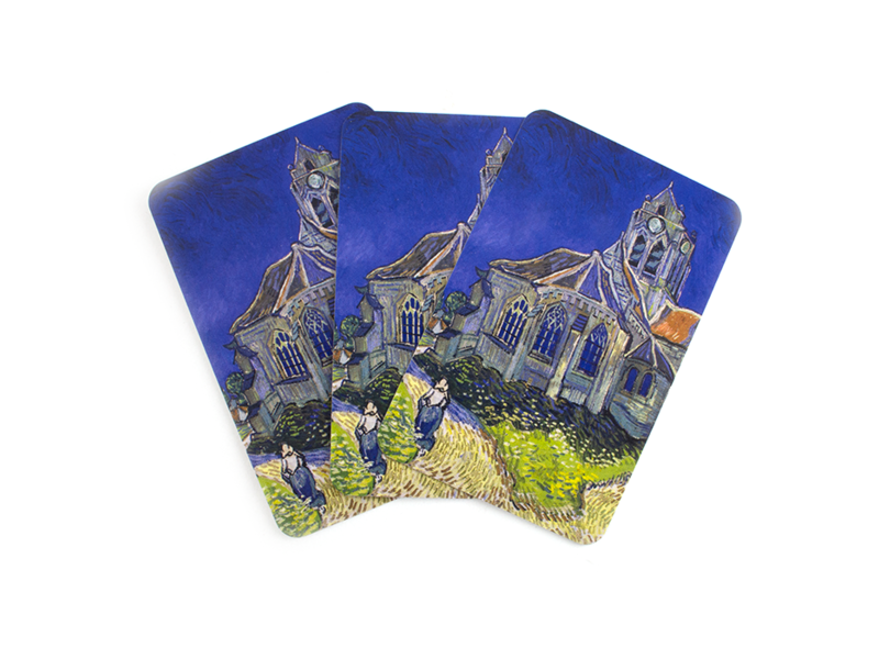Jugando a las cartas, Iglesia en Auvers-sur-Oise, Van Gogh