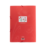 Paper file folder with elastic, A4, Poppies