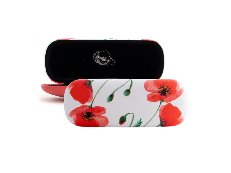 Spectacle case, Poppies