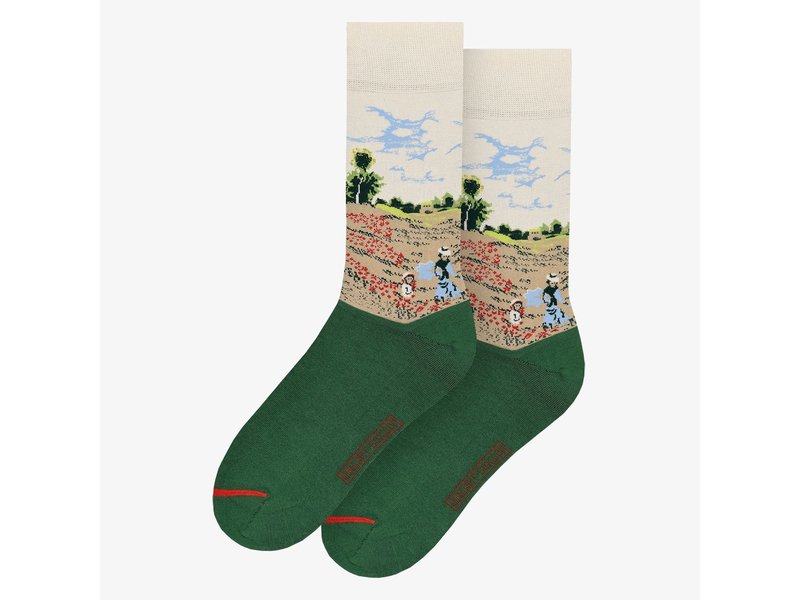 Kunstsocken, Größe 40-46, Monet, Mohnfeld