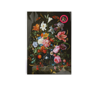 Mini  Poster A4, De Heem, Vaas met bloemen