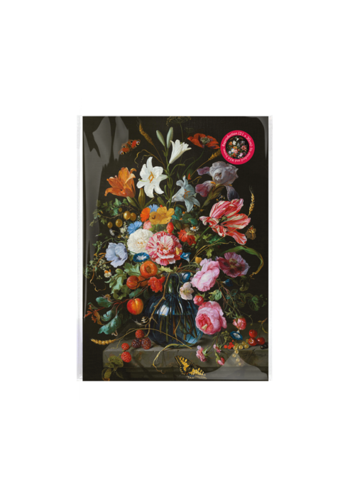 Mini  Poster A4, De Heem, Vaas met bloemen