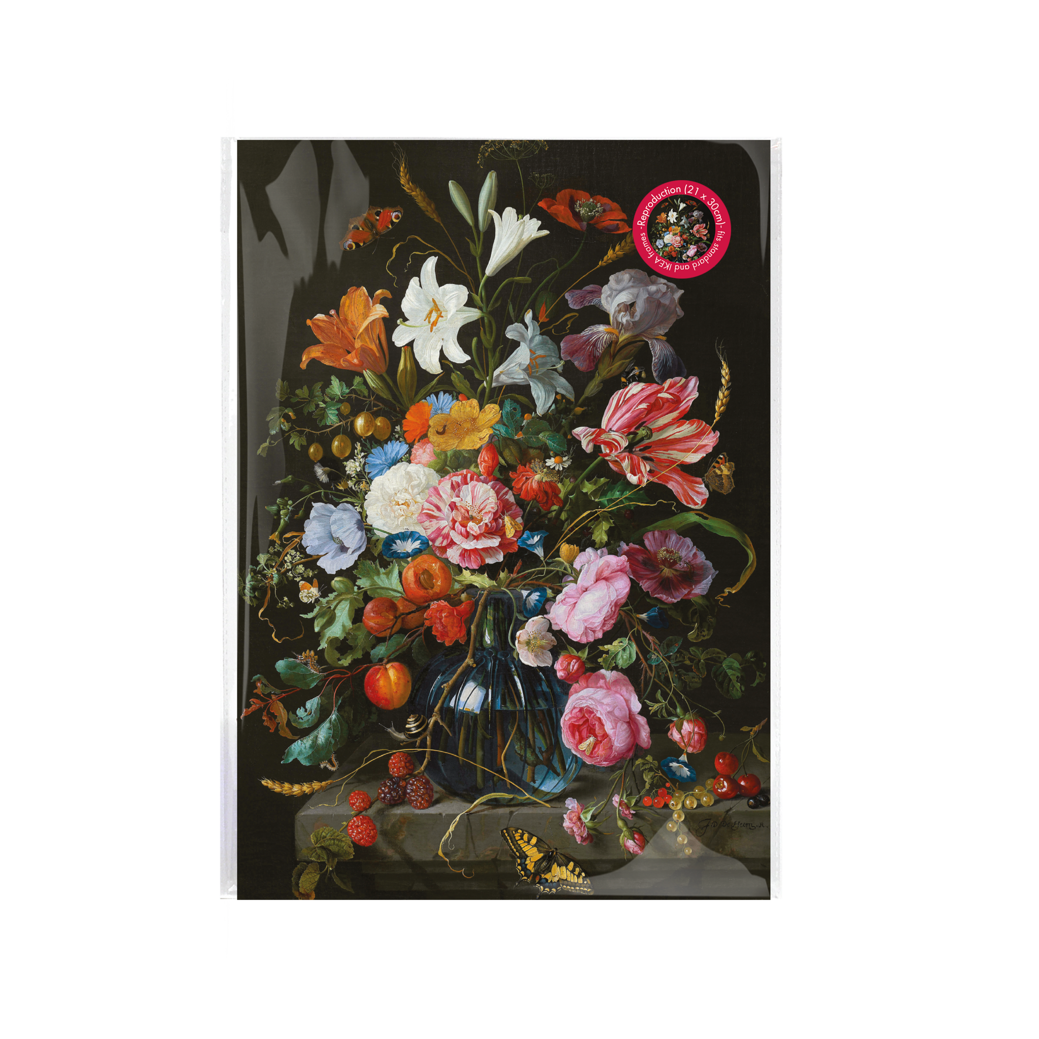 Binnenwaarts onstabiel Validatie Mini Poster A4, De Heem, Vaas met bloemen | Museum Webshop - Museum-Webshop