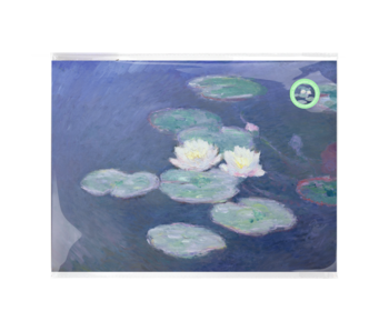 Poster A3, Monet, Waterlilies in evening light