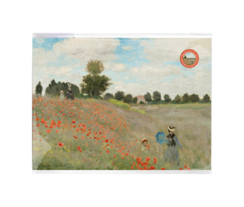 Mini  Poster A3,  Monet, Campo de amapolas