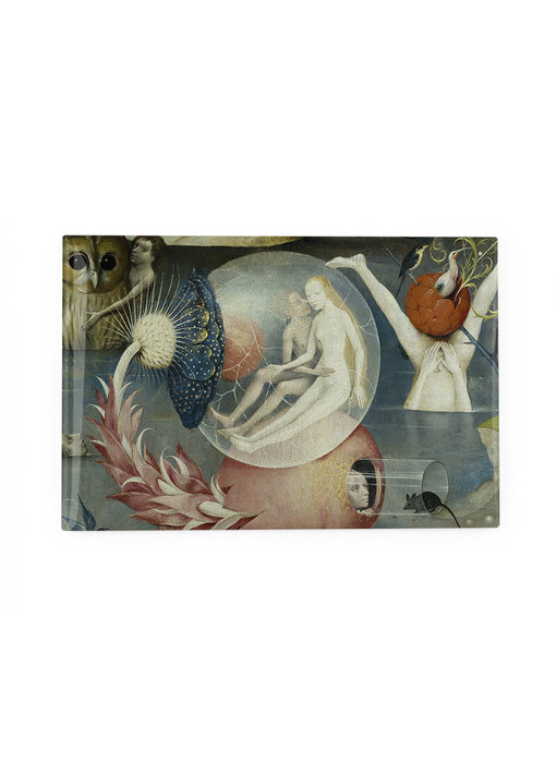 Koelkastmagneet, Tuin der Lusten, Jheronimus Bosch, Figuren in bubbel
