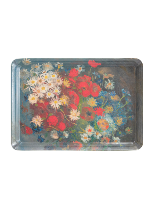 Serving Tray C Mini, 21 x 14 cm, Van Gogh, Still life with meadow flowers and roses