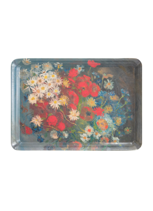 Serving Tray Mini, 21 x 14 cm, Van Gogh, Still life with meadow flowers and roses