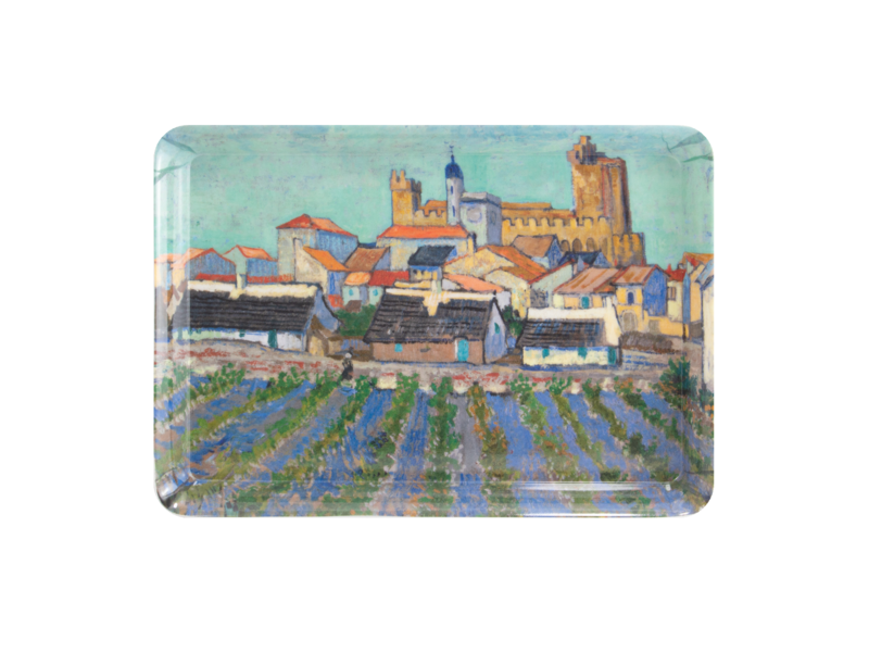 Plateau de service mini, 21 x 14 cm, Kröller-Müller, Van Gogh, View of Saintes-Maries-de-la-Mer