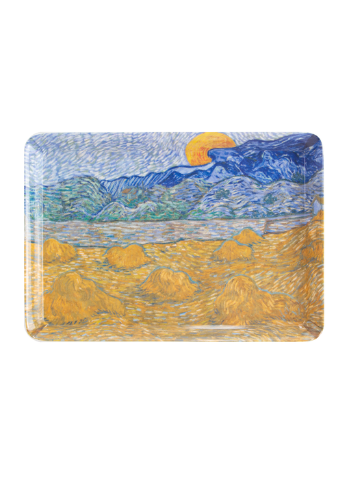 Serving Tray Mini, 21 x 14 cm, Van Gogh, Landscape with wheat sheaves