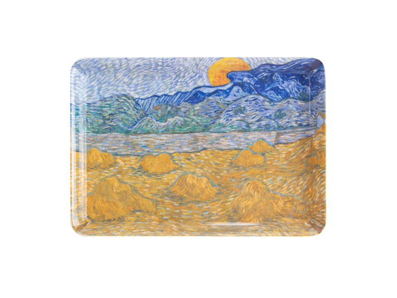 Plateau de service mini, 21 x 14 cm, Kröller-Müller, Van Gogh, Landscape with wheat sheaves