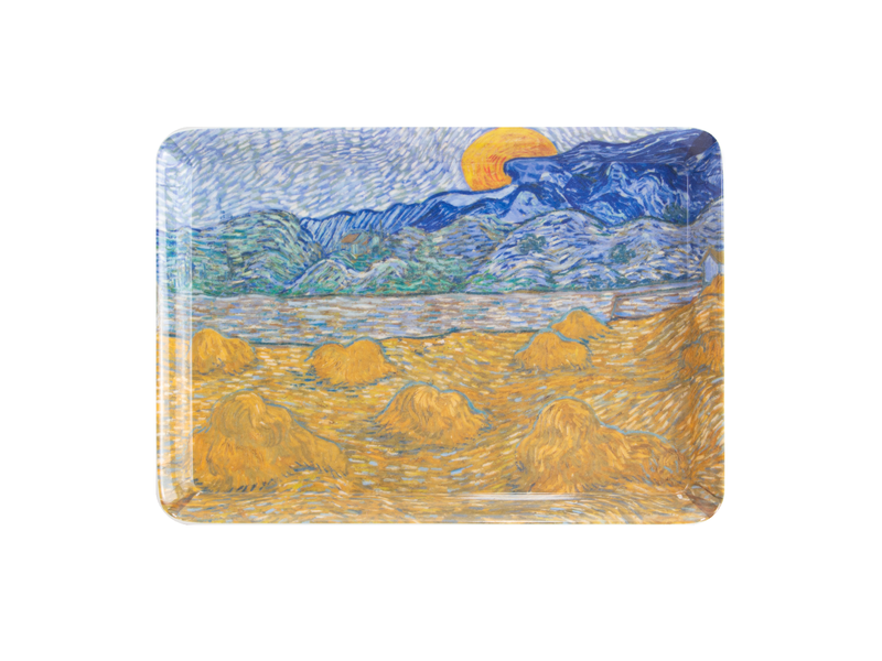 Serviertablett Mini, 21 x 14 cm, Kröller-Müller, Van Gogh, Landscape with wheat sheaves