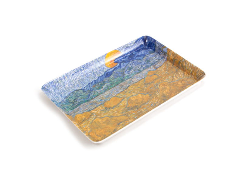 Serving Tray C Mini, 21 x 14 cm, Kröller-Müller, Van Gogh, Landscape with wheat sheaves