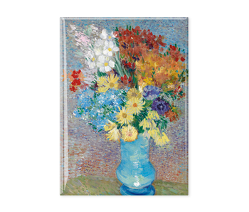 Koelkastmagneet XL, Van Gogh, Bloemen in een blauwe vaas