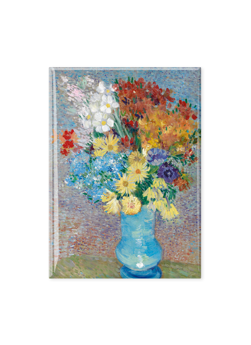 Kühlschrankmagnet XL, Van Gogh, Flowers in a blue vase