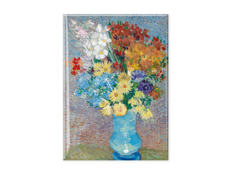 Fridge magnet XL, Kröller Müller,  Vincent van Gogh, Flowers in a blue vase