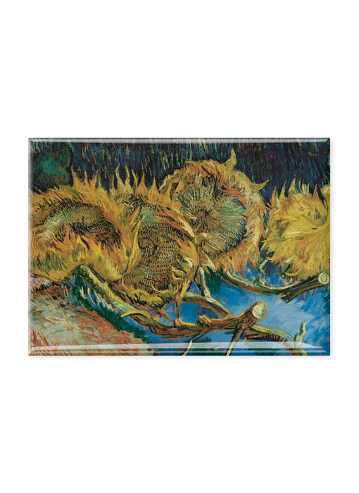 Fridge magnet XL, Van Gogh, Four sunflowers gone to seed