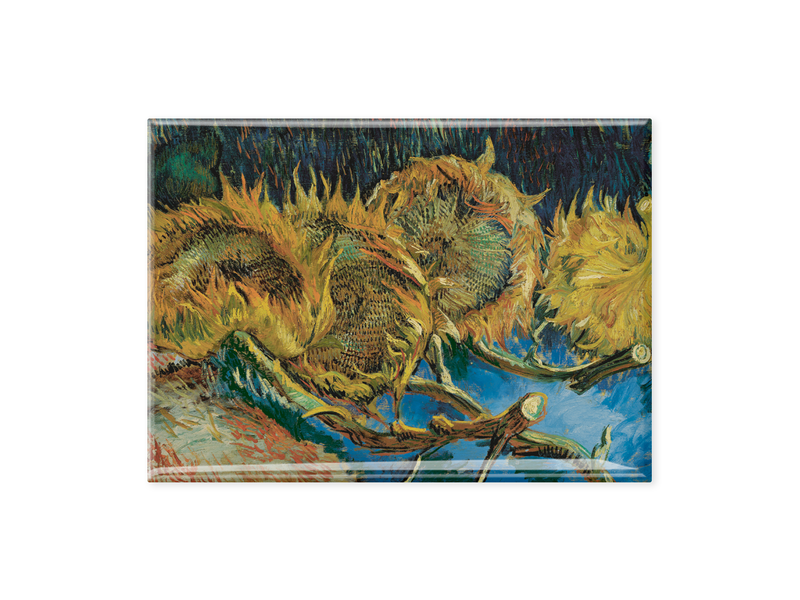 Imán de nevera XL, Kröller Müller,  Cuatro girasoles se fueron a la semilla, Van Gogh