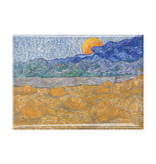 Fridge magnet XL, Kröller Müller,  Vincent van Gogh, Landscape with wheat sheaves and rising moon