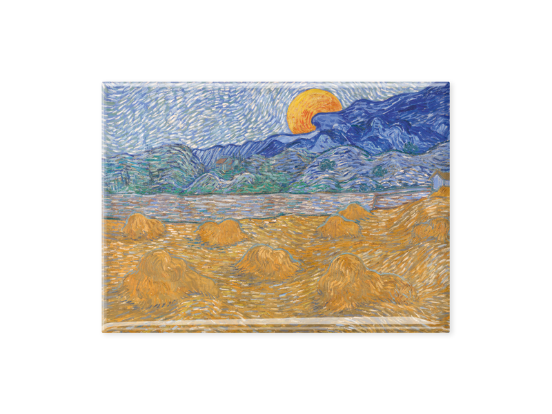Koelkastmagneet XL, Kröller Müller,  Vincent van Gogh, Landschap met korenschelven