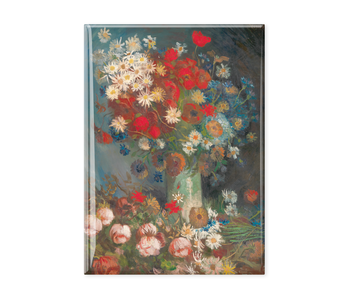 Magnet pour frigo XL, Van Gogh, Still life with meadow flowers and roses