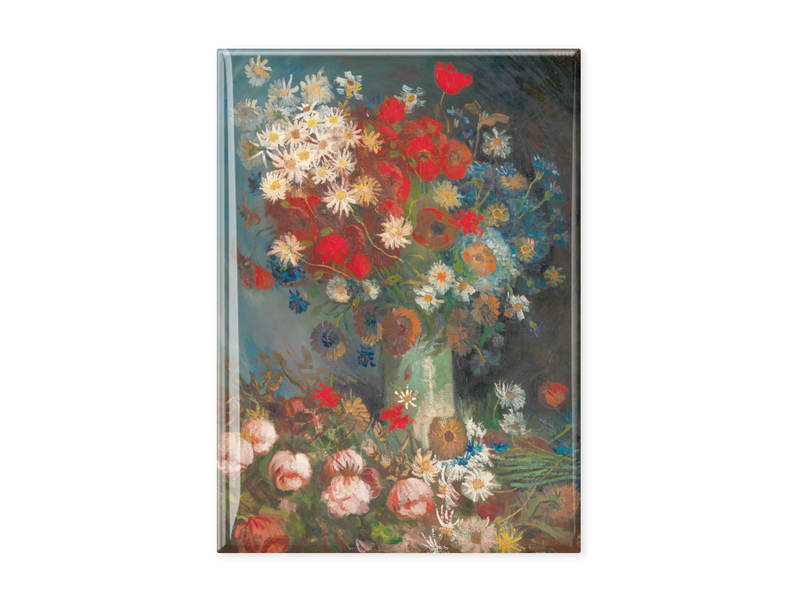 Magnet pour frigo XL, Kröller Müller,  Vincent van Gogh, Still life with meadow flowers and roses