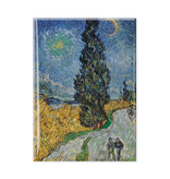 Magnet pour frigo XL, Kröller Müller,  Vincent van Gogh, Route de campagne en Provence de nuit