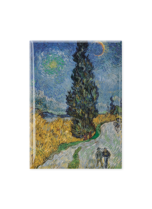 Imán de nevera XL, Van Gogh, Camino rural en Provenza por la noche