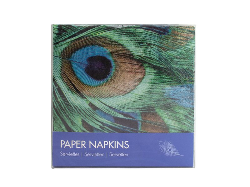 Serviettes en papier, Plumes de paon