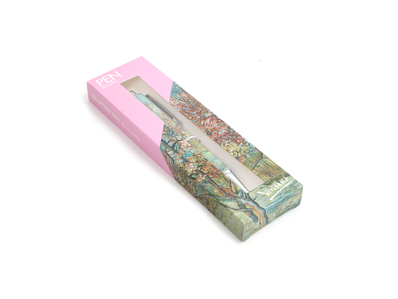 Bolígrafo en caja, Melocotoneros rosados, Van Gogh