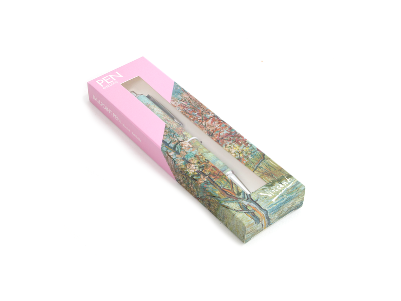 Stylo bille en boite,  Pêchers roses,  (Souvenir de Mauve), Van Gogh