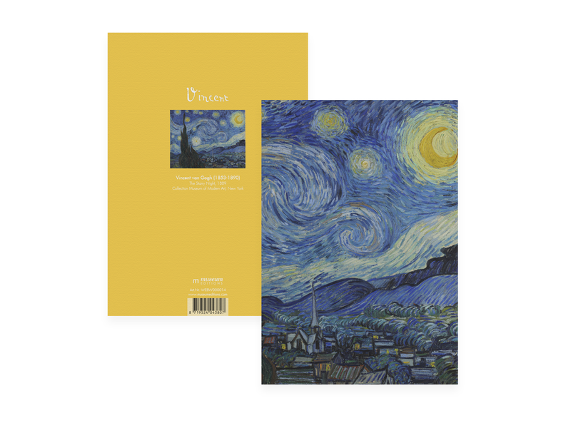 Escritura, A5,  Van Gogh, Noche estrellada