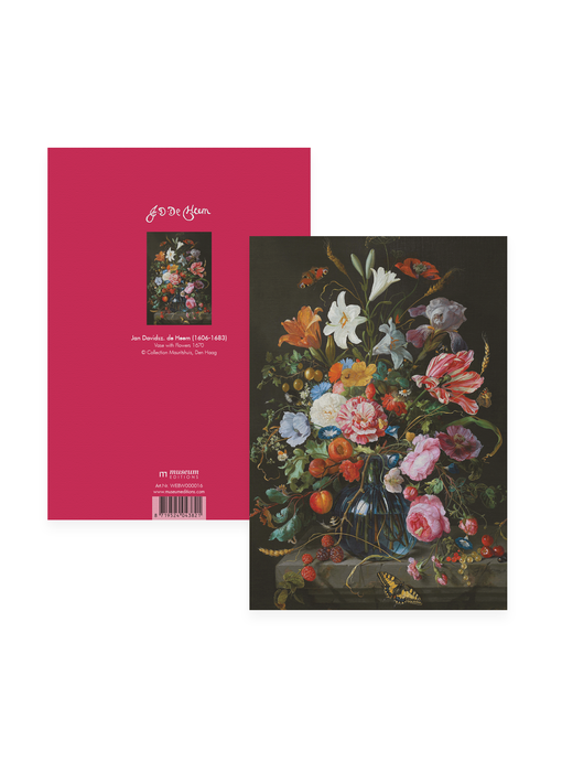 Exercise book , A5,  De Heem, Vase with flowers