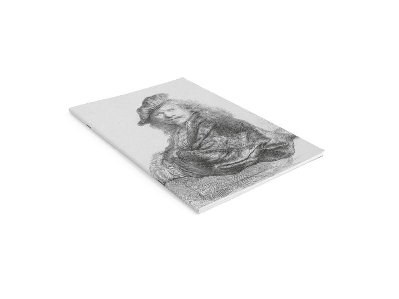 Exercise book , A5,   Self-portrait leaning on a stone sill, Rembrandt