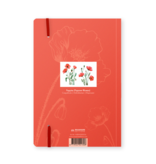 Cuaderno de tapa blanda, A5, Amapolas