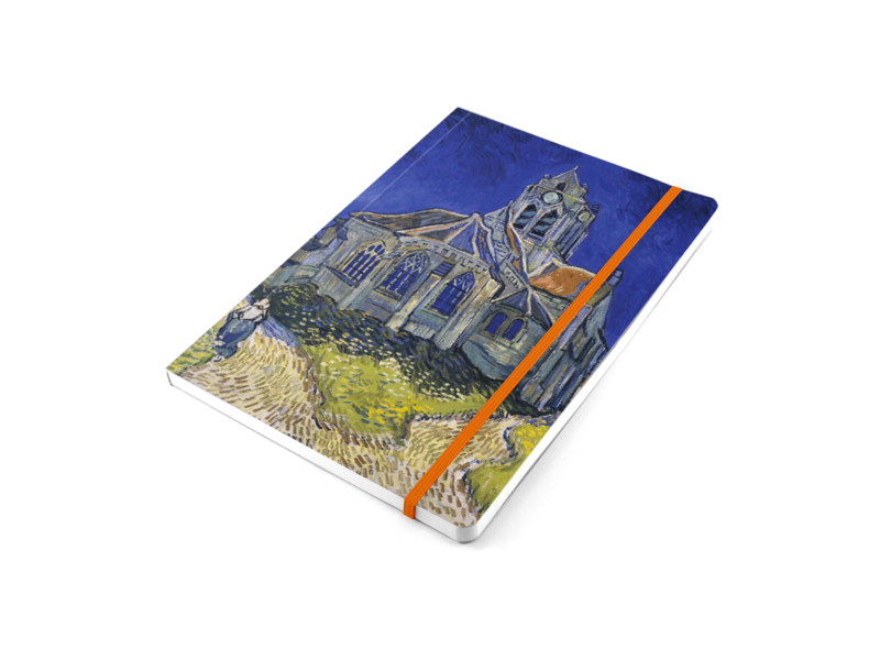 Softcover notitieboekje, A5,Van Gogh Kerkje in Auvers