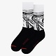 Chaussettes d'art, taille 36-40, Edvard Munch, Le Cri, noir et blanc