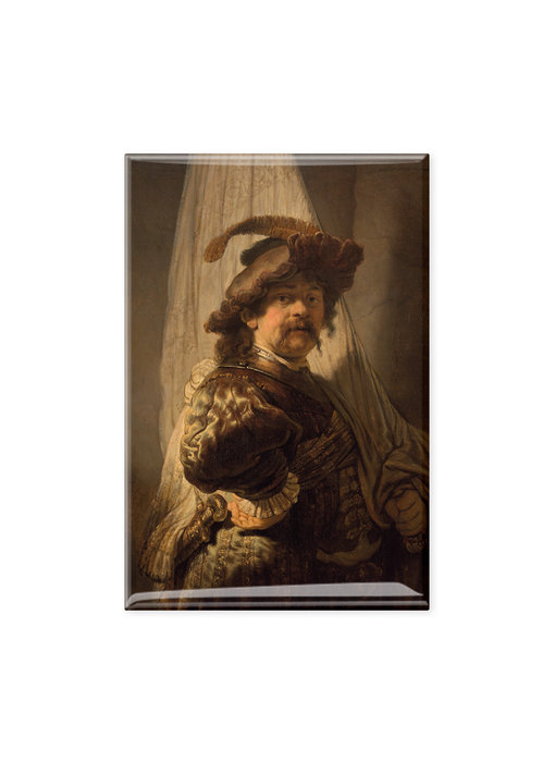 Imán de nevera, Rembrandt, el portador de la bandera